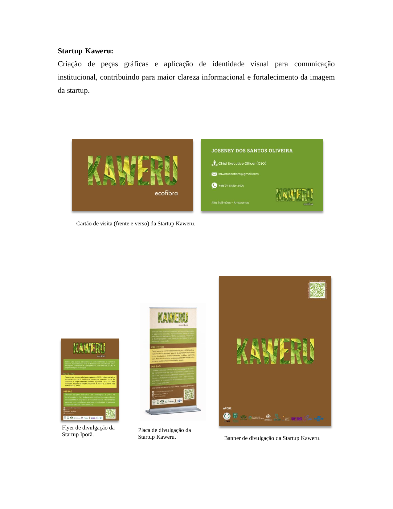 Figure 4: FluviVerde brand identity and communication materials.