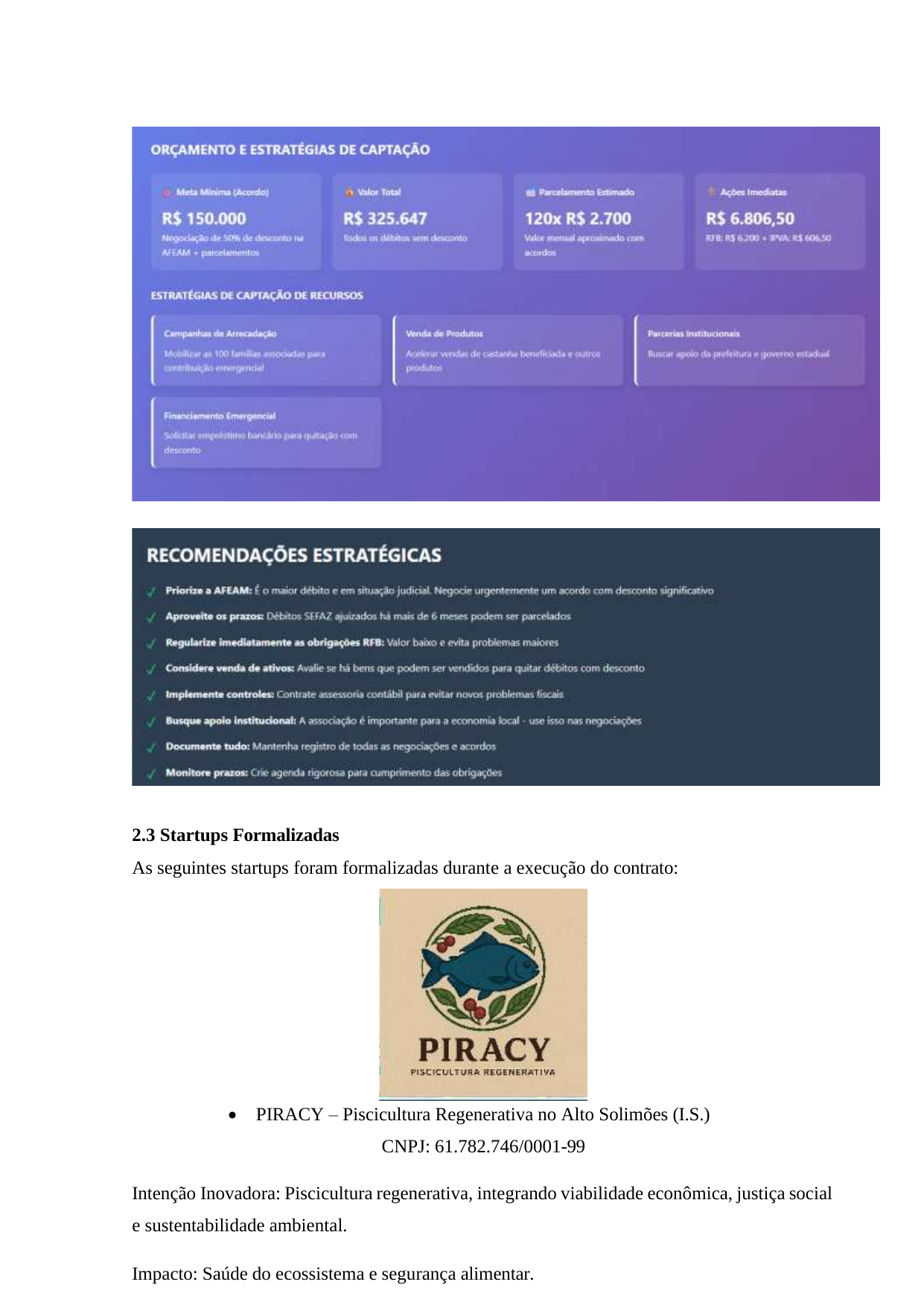 Figure 2: Sample CNPJ registration certificate issued to beneficiary startup.
